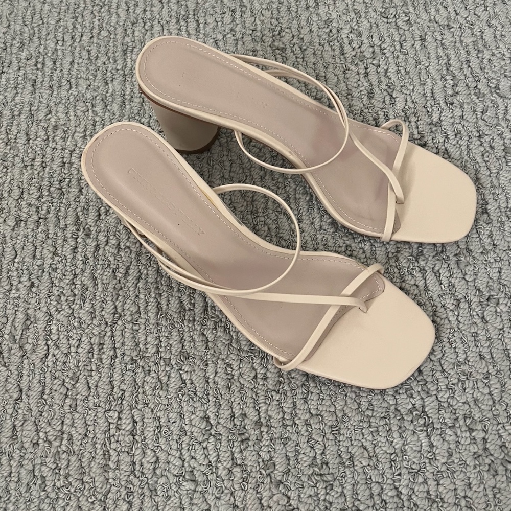 princess polly block heels nude 8